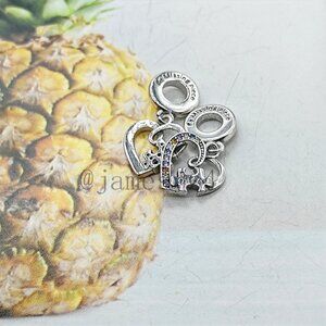 Pandora Puzzle Piece Hearts Splittable Friendship Dangle Charm
